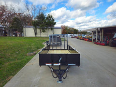 5′ X 10′ Utility Trailer Straight Deck 18″ Sides Tall Gate image 1
