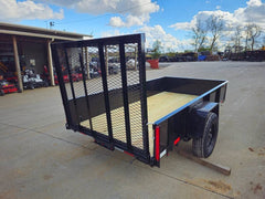 5′ X 10′ Utility Trailer Straight Deck 18″ Sides Tall Gate image 7