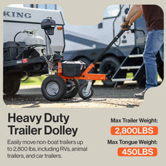 SuperHandy 2800-lb Capacity 3-Wheel Orange Steel Dolly GUO041 image 4