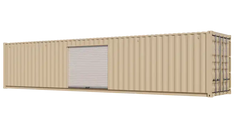 40ft Storage Container w/ One 8ft Roll-up Door on Left Side image 1
