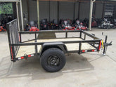 5×8 Powder Coated Dovetail Utility Trailer Single 3,500lb Axle image 0