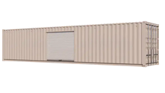 40ft Storage Container w/ One 8ft Roll-up Door on Left Side image 0