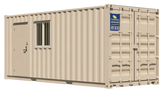 Rent 20ft Ground Level Office and Storage Combo Container image 0