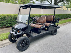 2026 E-Z-GO Express 6 Gas Lifted Black Golf Cart for Sale image 0