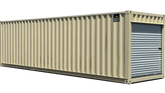 30ft Refurbished Storage Container with Roll-Up Door image 0