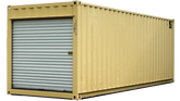 24ft Refurbished Storage Container with Roll-Up Door image 0