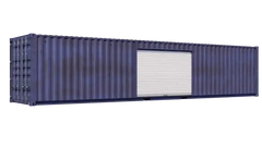 40ft Storage Container w/ One 10ft Roll-up Door on Right Side image 0