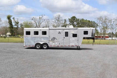 2007 American Spirit 8308LQ 3 Horse Trailer with 8′ Short Wall image 0
