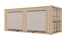 20ft New Storage Container w/ Two 7ft Roll-up Doors on Left Side image 0