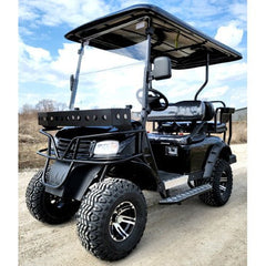 Brand New 48v Electric Golf Cart Lifted & Loaded eMACHINE 2023 – Black image 0