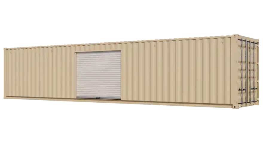 40ft New Storage Container w/ One 8ft Roll-up Door on Left Side image 0