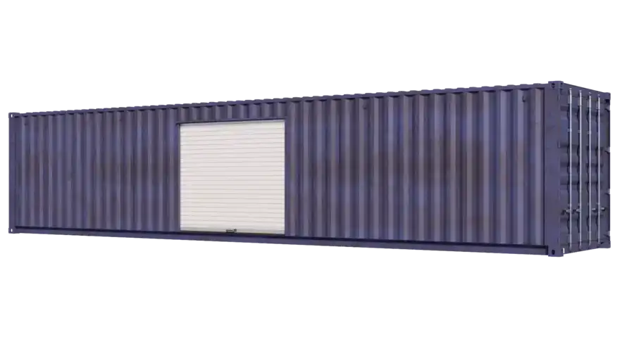 40ft Storage Container w/ One 8ft Roll-up Door on Left Side image 2