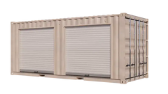 20ft Refurbished Storage Container w/ Two 7ft Roll-up Doors on Left Side image 0