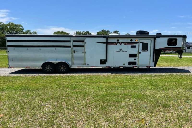 2024 Bison Trail Hand 708160 Stock Trailer with 8′ Short Wall image 0