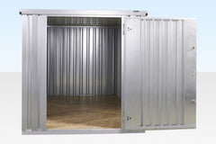 4M X 2.1M Flat Pack Container Store – Galvanised image 1