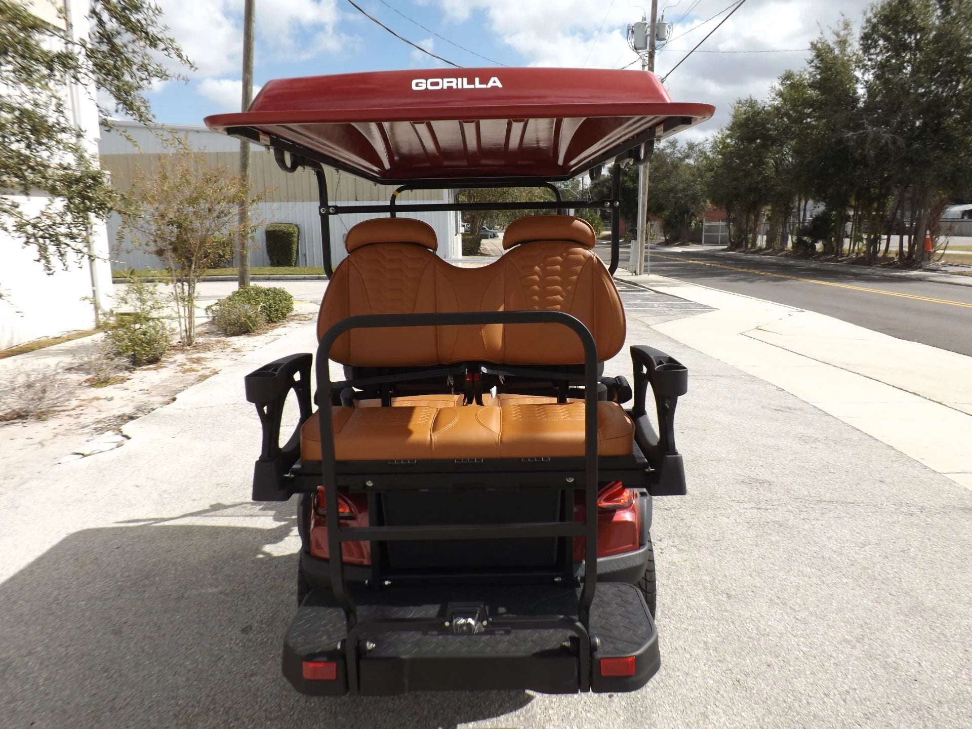 Red 2024 GORILLA G4 LI 4 Pass Lithium Golf Cart for Sale image 3
