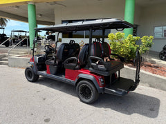 2026 Epic E60FX Red 6 Passenger Lithium Golf Cart for Sale image 1