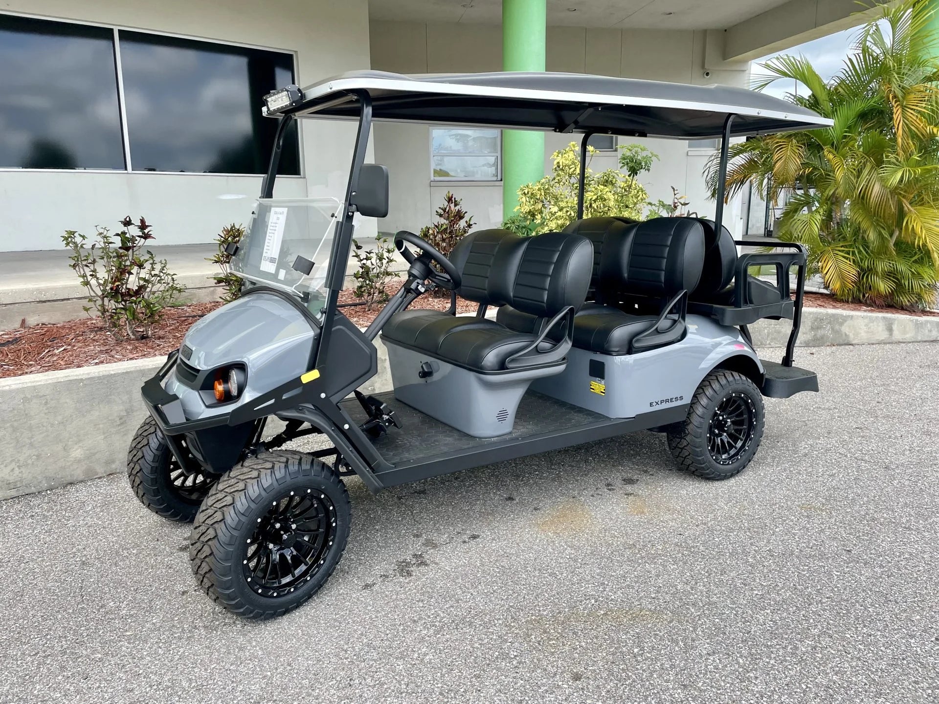 2026 E-Z-GO Express 6 ELiTE Lithium Lifted Slate Golf Cart for Sale image 0