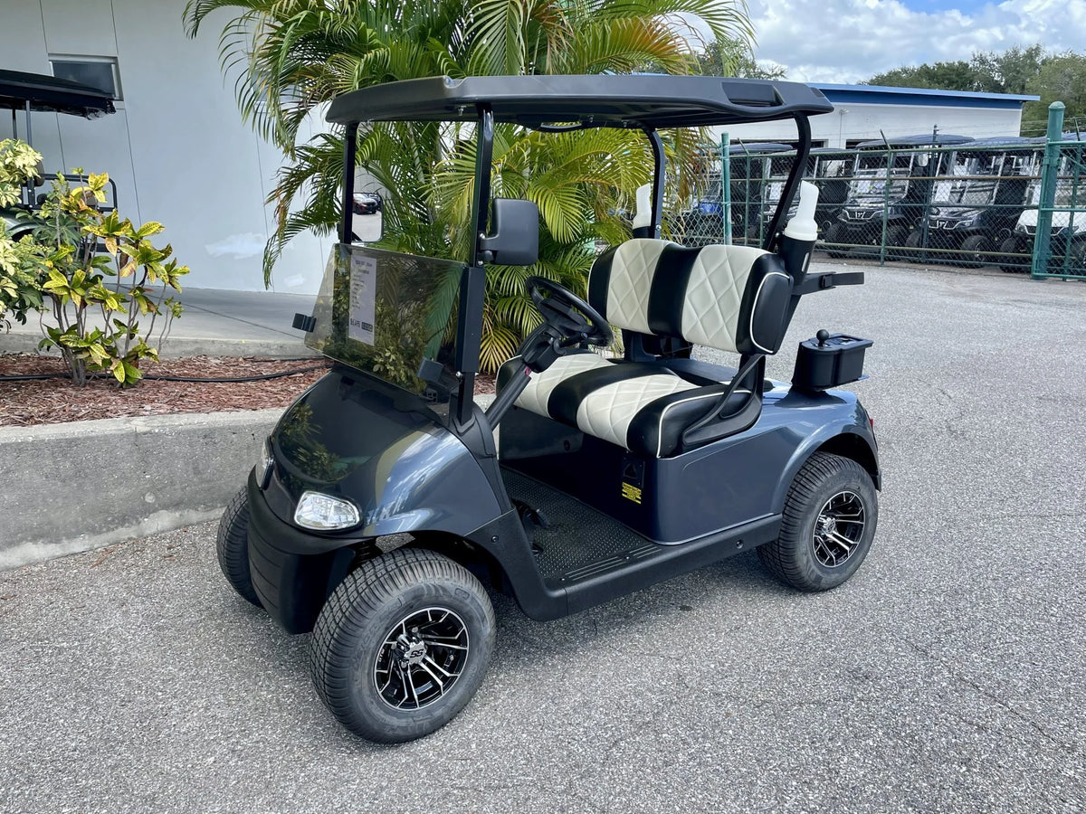 2019 E-Z-GO RXV Elite Lithium Steel Blue Golf Cart for Sale image 0