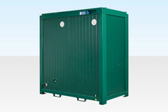 1+1 Double Mains Toilet Unit 8ft x 5ft (Green – RAL 6005) image 1