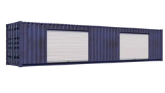 40ft Used Storage Container w/ Two 10ft Roll-up Doors on Right Side image 0