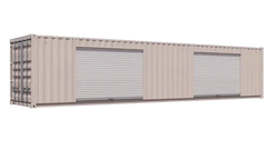 40ft Refurbished Storage Container w/ Two 10ft Roll-up Doors on Right Side image 0