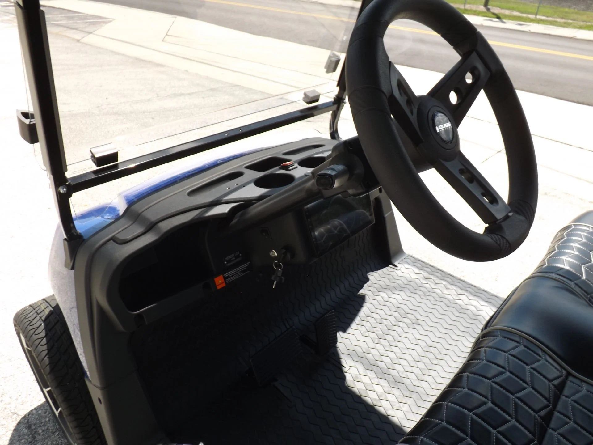 Blue 2023 HONOR LSV 2+2 G1 Lifted Lithium Golf Cart for Sale image 6