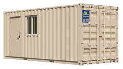 Rent 20ft Ground Level Office and Storage Combo Container image 0