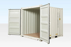10Ft X 8Ft Shipping Container (One Trip) – White image 2