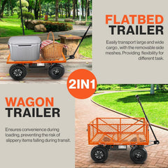 SuperHandy Electric-Assist Garden Cart, 5.7 Cu Ft, 440 lbs Load, All-Terrain Wheels image 1