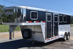 Used 2013 Exiss 6300 3 Horse Gooseneck image 0