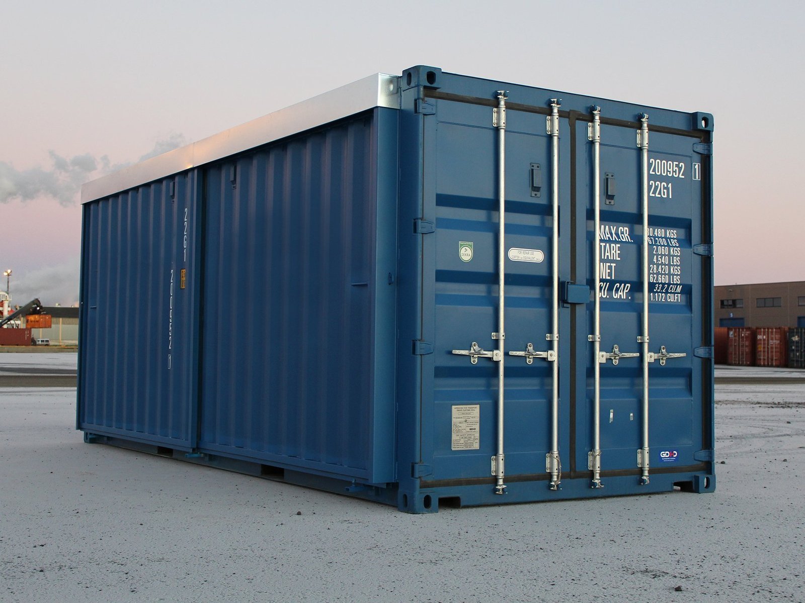 20ft Hi Cube Container (9′ 6″ high) suitable for IBC storage Sliding Door image 1