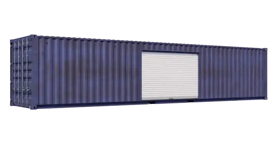 40ft Storage Container w/ One 10ft Roll-up Door on Right Side image 0