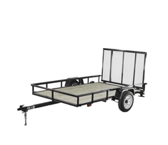 Carry-On Trailer 5-ft x 8-ft Treated Lumber Utility Trailer with Ramp Gate image 2